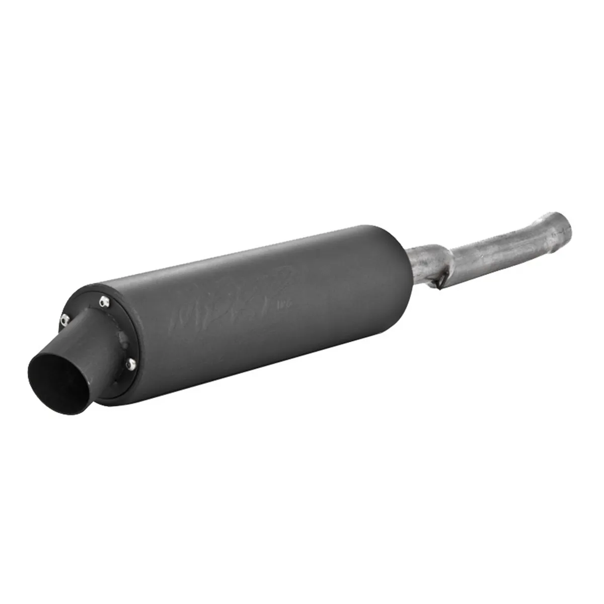 ATV Exhaust System With Utility Muffler; Slip-On; Direct Replacement; 1.25 in. Inlet; 3.5 in. Diameter Body; Chambered Muffler; product image