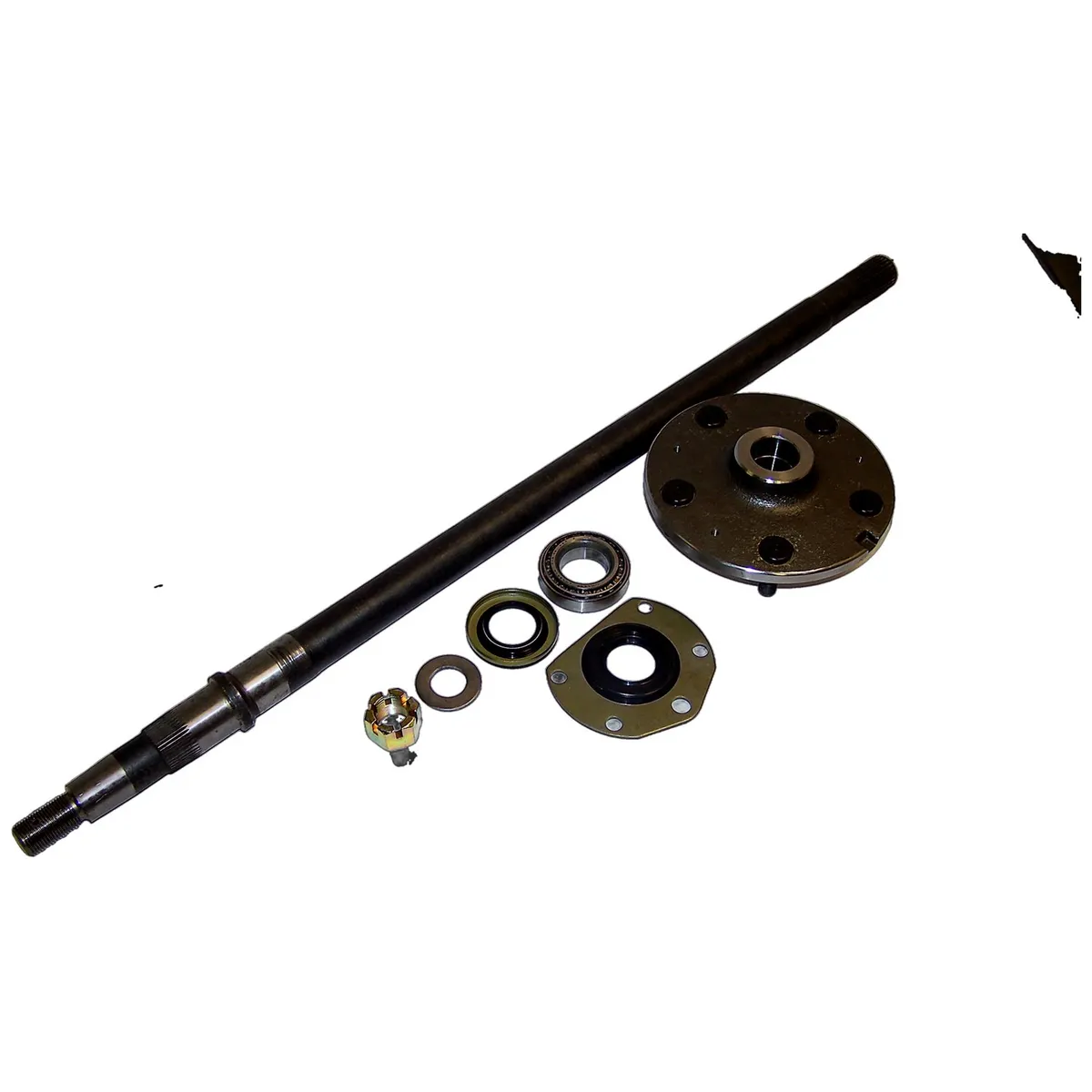 1976-1979 CJ-5 CJ w/ Quadra Trac; Left (Driver Side); Includes Axle Shaft (33-1/2in long) Hub Bearing Seals Nut Washers Key & Instruction Sheet 1976-1979 CJ-7 CJ w/ Quadra Trac; Left (Driver Side); Includes Axle Shaft (33-1/2in long) Hub Bearing product image