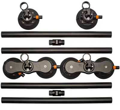 SeaSucker Monkey Bars 60in Roof Cross Bar System; Black Powdercoated Aluminum