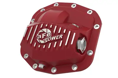 aFe Power aFe POWER Pro Series Front Differential Cover w/ Machined Fins - Red - 2018-23 JL 2.0/3.6L