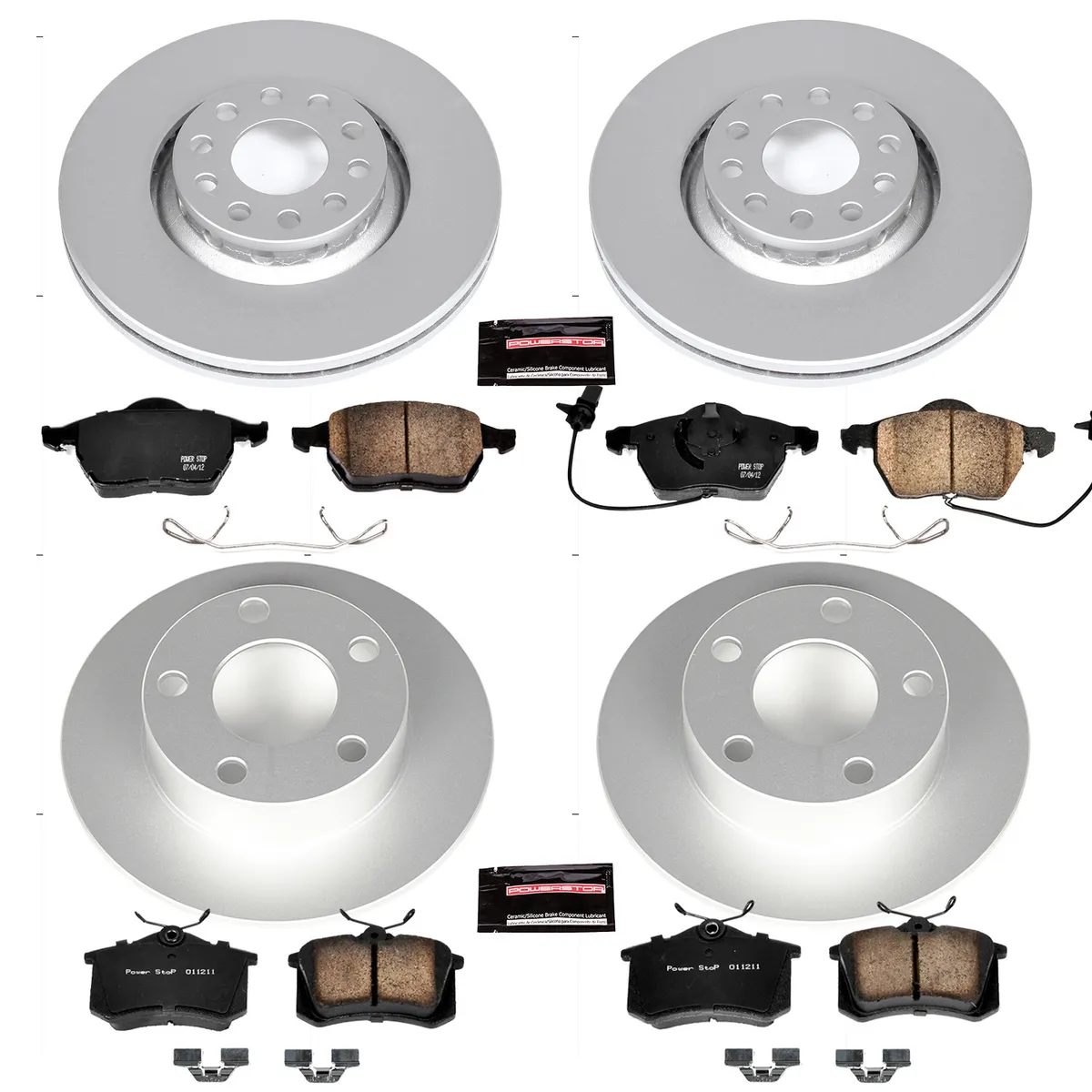 Z23 Sport Geomet Coated Rotor Kit For European Vehicles: Genuine Geomet Fully Coated Rotors; Carbon-Fiber Ceramic Pads W/Hardware product image