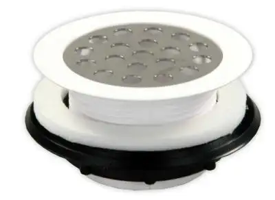 JR Products Plastic Shower Strainer W/Shower Grid White