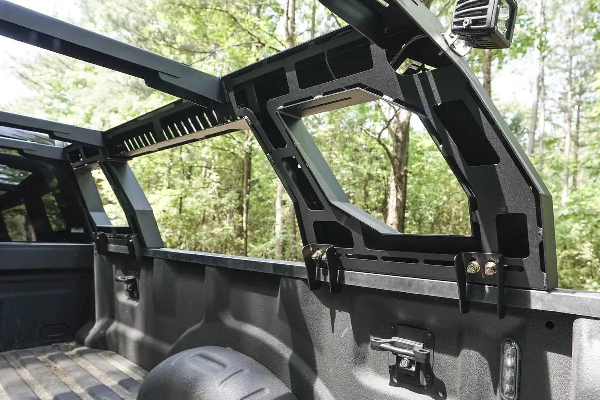 Overland Rack; Hold 700 lbs. Static Weight; 300 lbs. Dyniamic Weight; 2 Stae Matte Black Powder Coat; product image