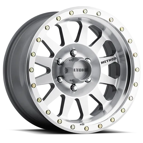 Aluminum Wheels 16x8 Double Standard MR304 Bolt Pattern 6 On 139.7 Offset 0 Lip Size 2.76 Machined SL Clear Coat Method product image