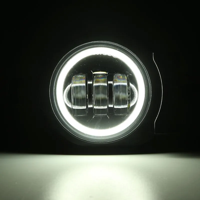 "4"" Round LED Halo Fog Lights with White Daytime Running Light for Jeep Wrangler JL Jeep Gladiator JT 2018-Later" product image