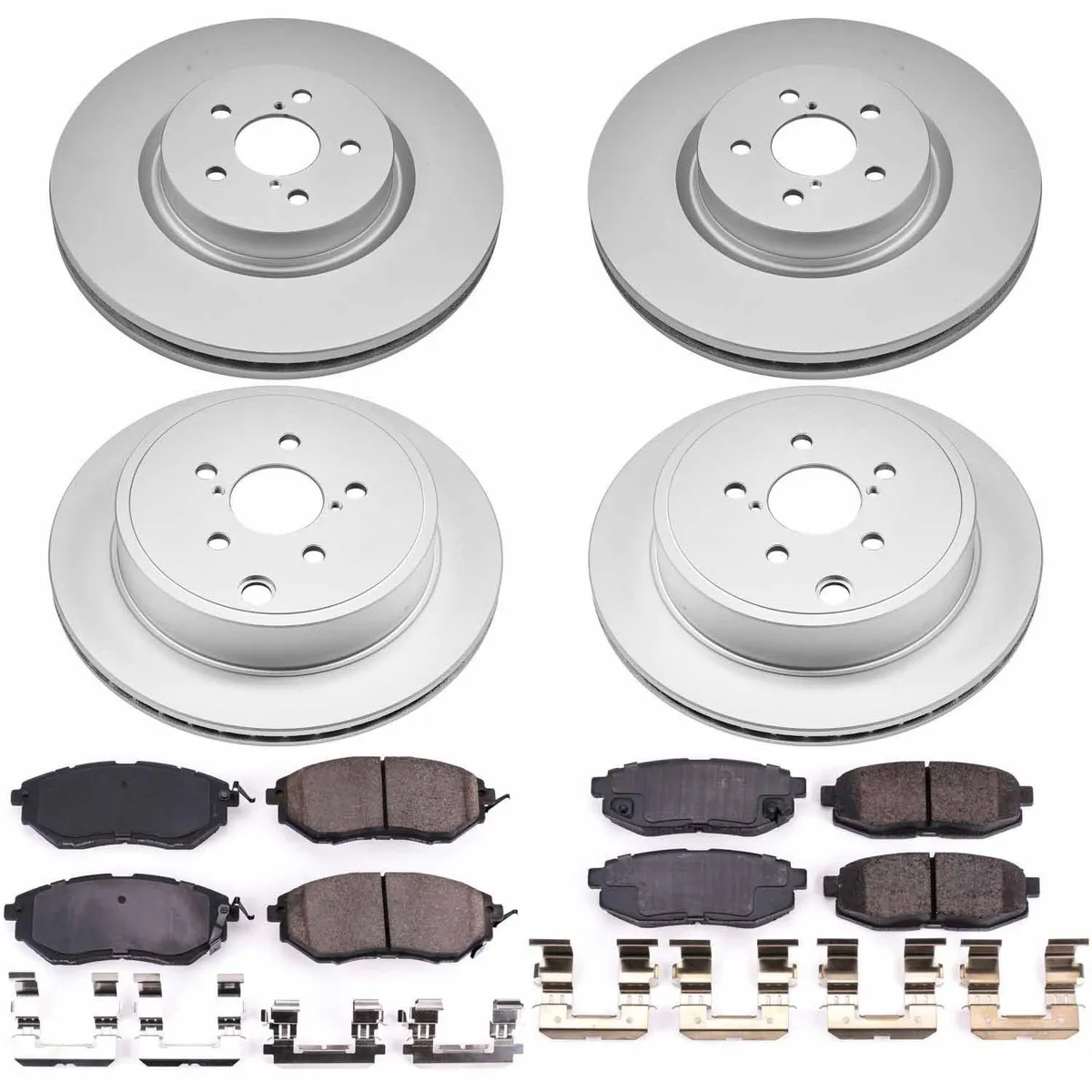 Z17 Geomet Coated Rotor Kit: Genuine Geomet Fully Coated Rotors; Ceramic Pads W/Hardware product image