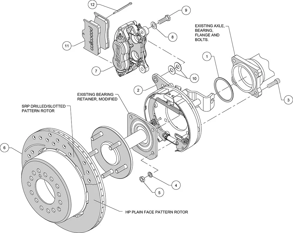 1957 - 1964 Chevrolet Forged Dynalite Rear Parking Brake Kit - 140-11828 product image