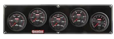 Quickcar Racing Products Redline 4-1 Gauge Panel OP/WT/OT/FP w/2-5/8 Tach