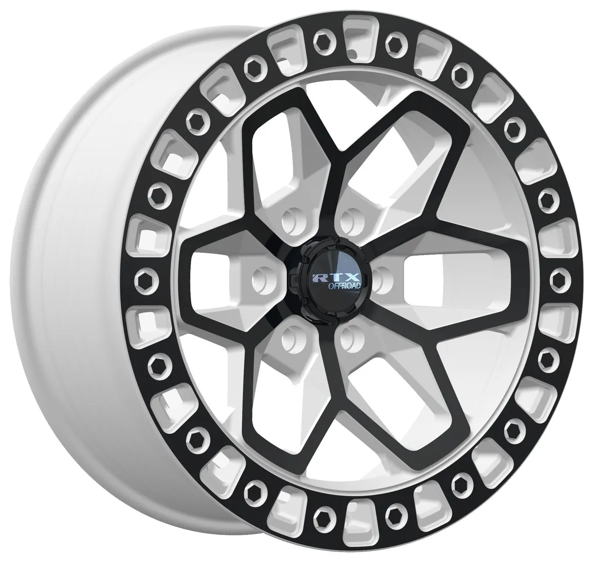 Zion 17x9 5x127 Et15 Cb71.5 Gloss White With Black Spoke product image