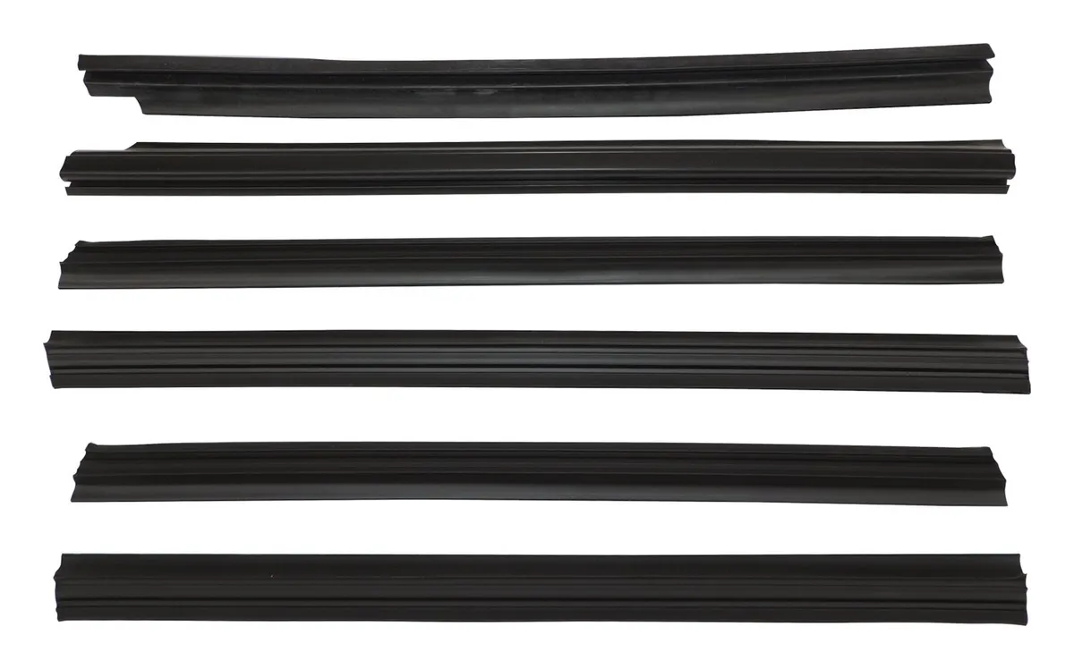 Door Glass Weatherstrip Kit; Front and Rear; Inner and Outer; Rear Inner Not Included; product image