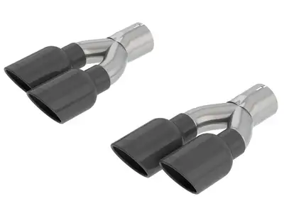 Borla 2018-2021 Jeep Grand Cherokee Trackhawk WK2 Tip Kit Dual Round Rolled Angle-Cut Black Chrome