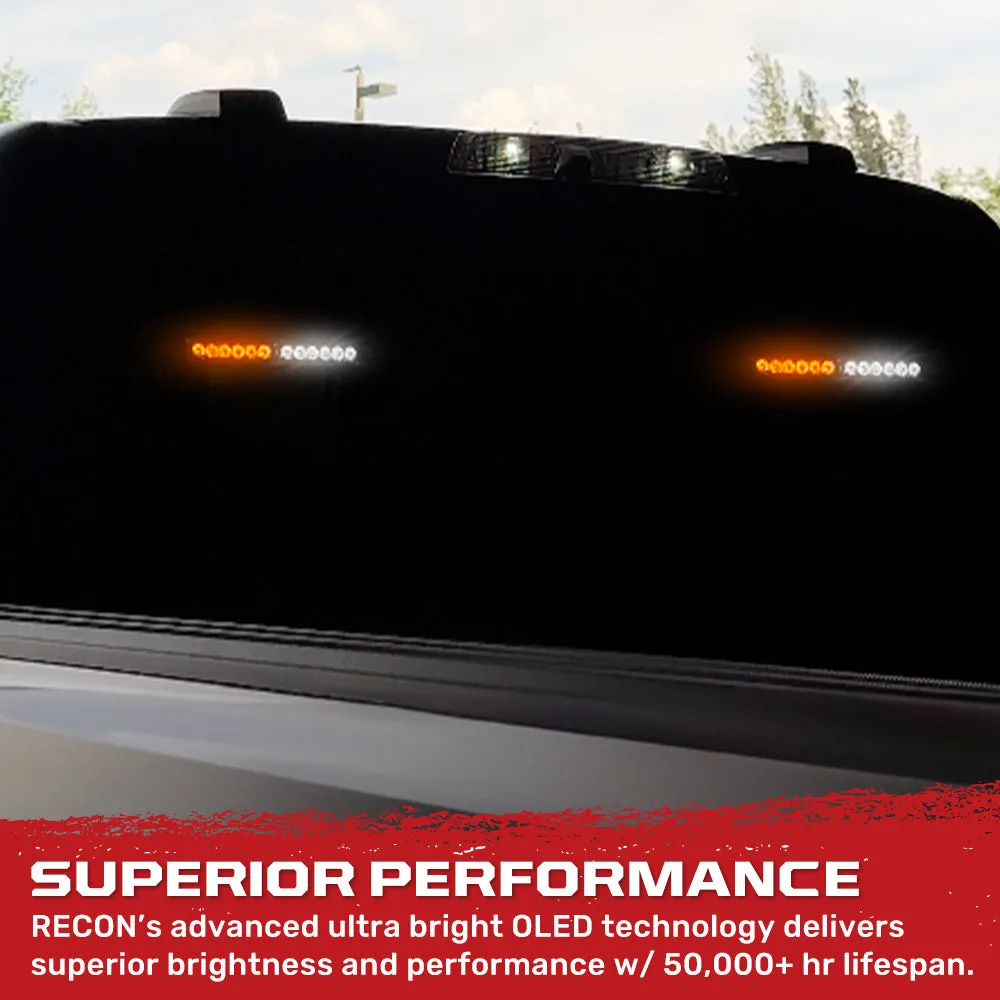 Interior Glass Mounted LED Strobe Light in Amber And White - Suction Cup Installation AC Adapter Plug And Play Connectivity With 20 Lighting Functions product image