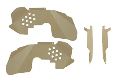 Steinjager Steinjäger Fenders Wrangler JK 2007-2018 Inner Front and Inserts Military Beige