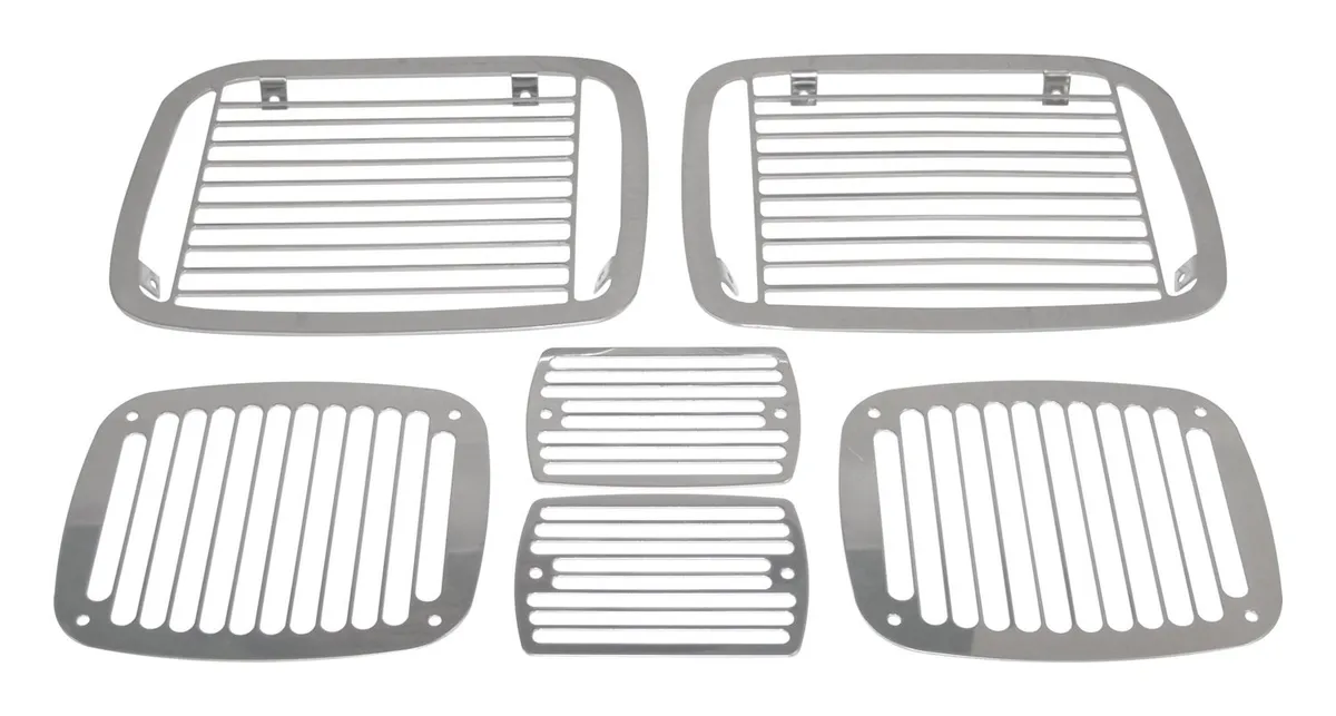 Crown Automotive Jeep Replacement RT Off-Road - Stainless Stainless Stone Guard Set