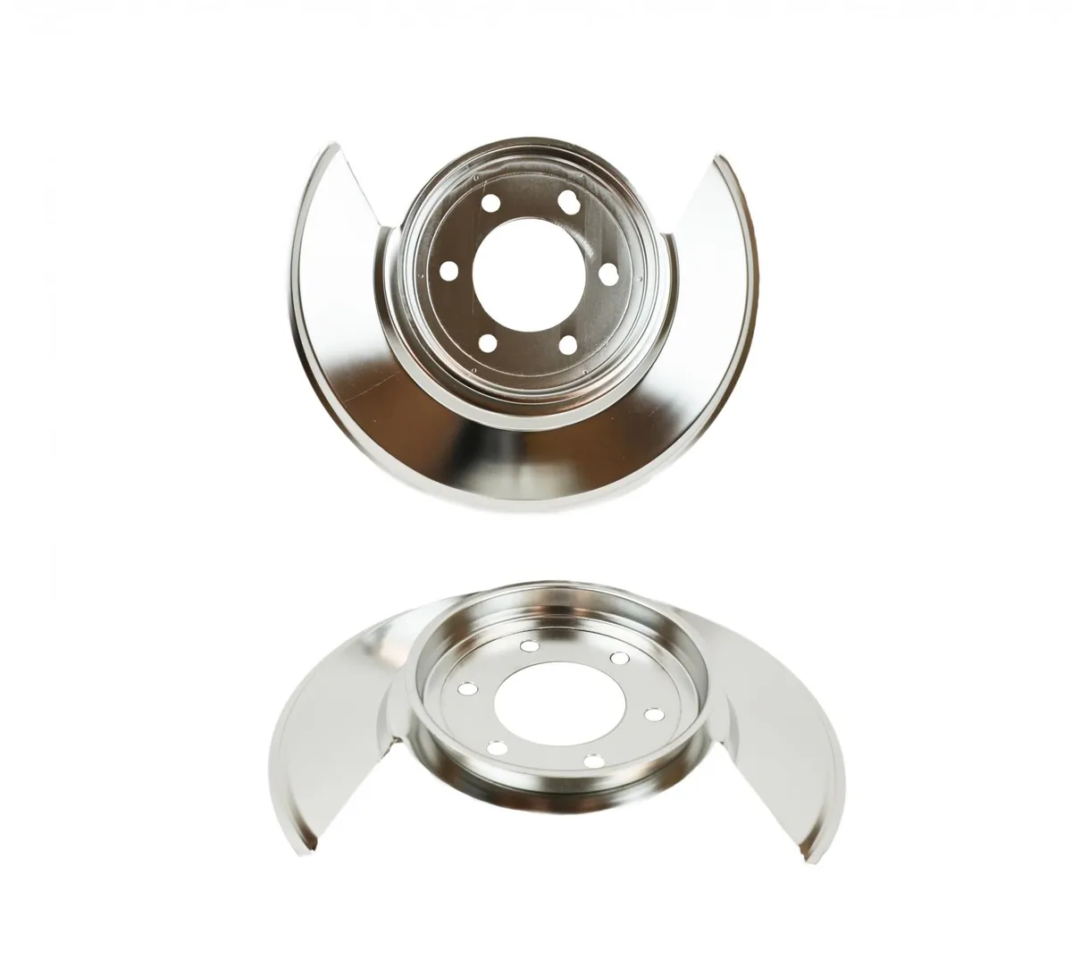 Jeep CJ Disc Brake Dust Cover Pair 76-78 CJ Polished Silver Kentrol product image
