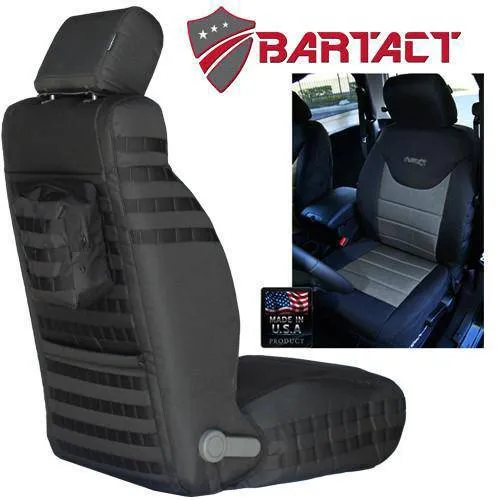Front Tactical Seat Covers For Jeep® Wrangler JK & Jku 2013-18 Bartact (Pair) w/ Molle - SRS Air Bag Compliant product image