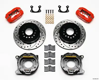 Wilwood Brakes Wilwood FDLI PS Park Brake Kit Drill-Red Small Ford 2.50in Offset
