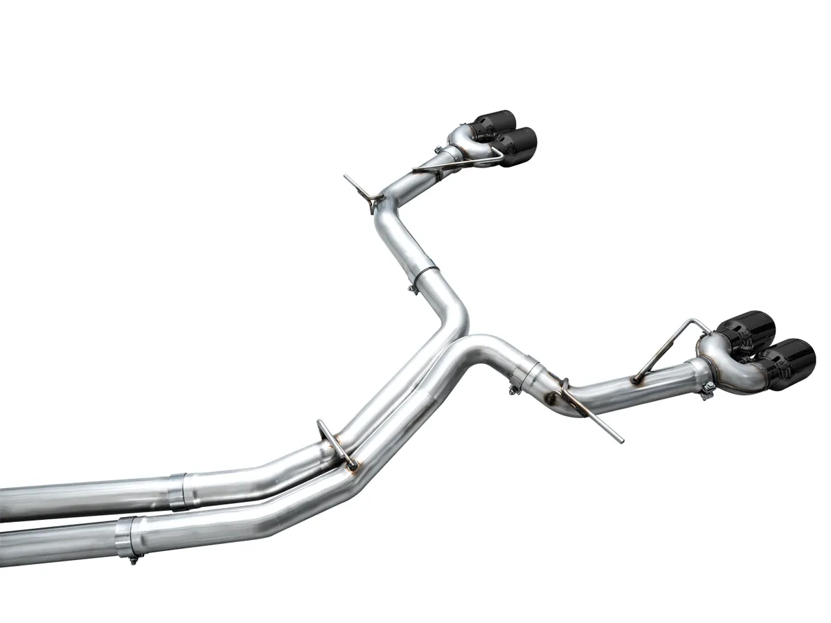 AWE Track Edition Exhaust for Audi C8 S6/S7 - Diamond Black Tips product image