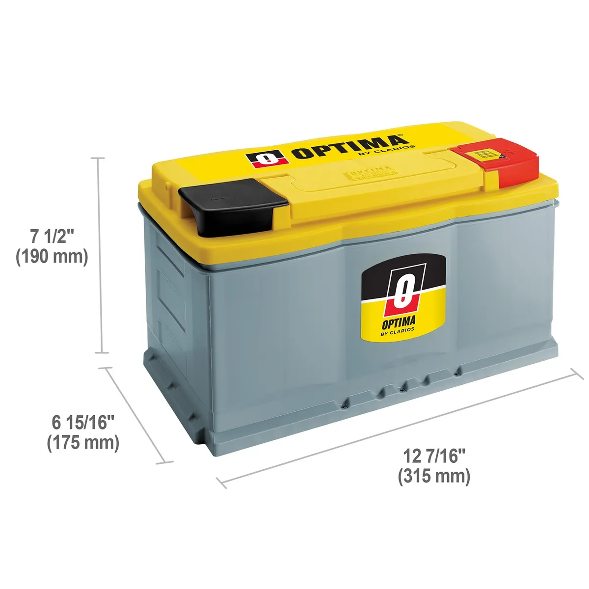 YellowTop® Deep Cycle Battery; Group DH7; Length 12.44 in.; Width 6.88 in.; Height 7.5 in.; Cold Crank Amps 880; Voltage 12; product image