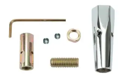 Lokar Auto Transmission Shifter Knob Adapter; 3/8 in. 24 Thread; Chrome;