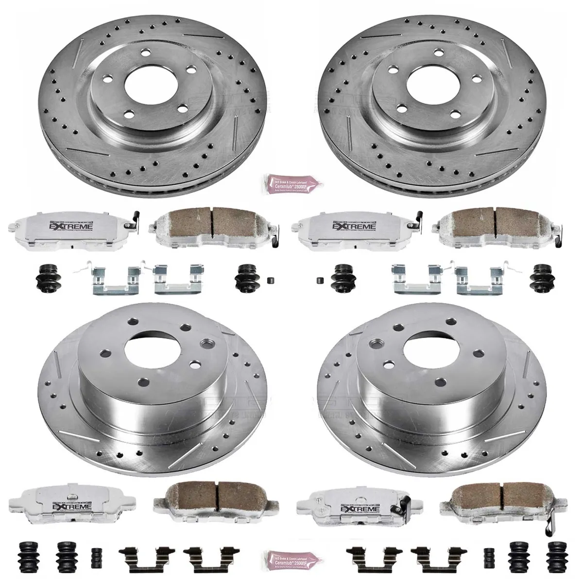 Z26 Street Warrior Upgrade Kit: Drilled/Slotted Rotors; Carbon-Fiber Ceramic Pads W/Hardware product image