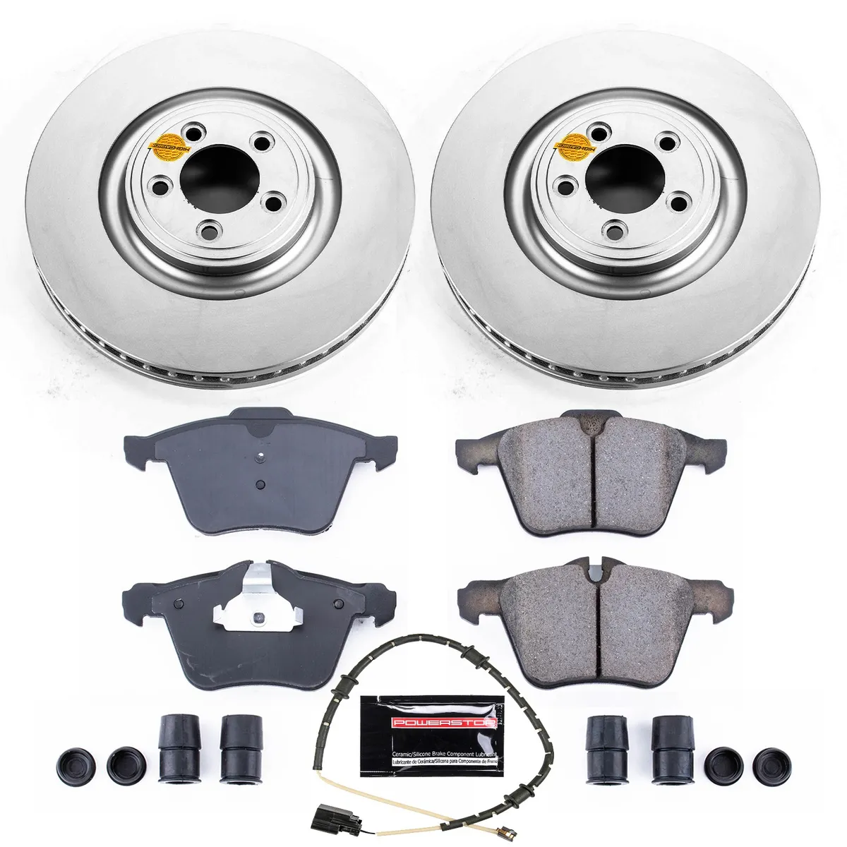 Z23 Sport Geomet Coated Rotor Kit For European Vehicles: Genuine Geomet Fully Coated Rotors; Carbon-Fiber Ceramic Pads W/Hardware; Pad Sensors product image