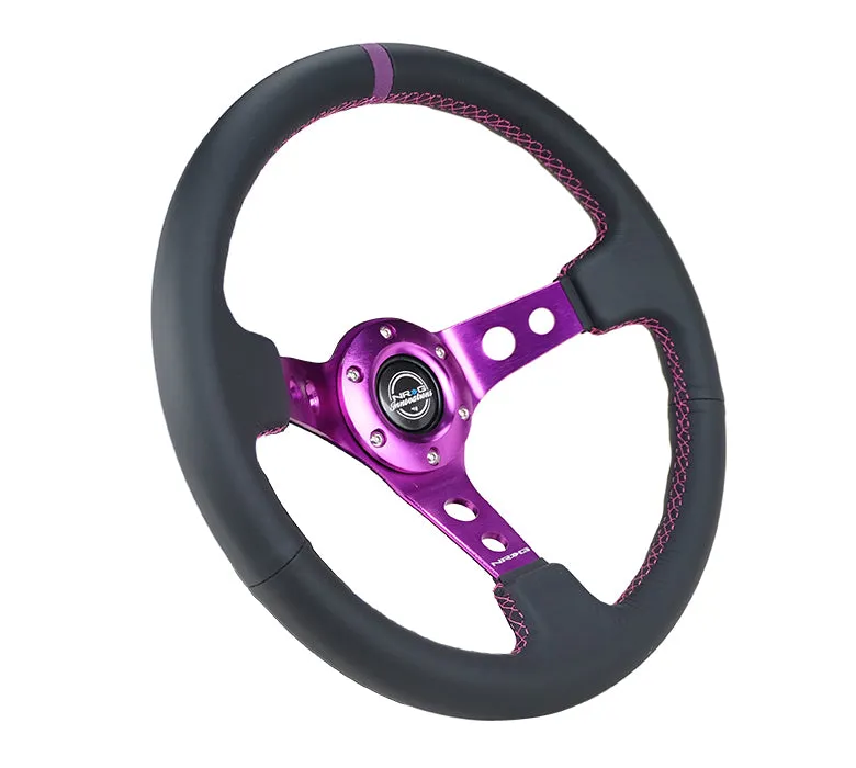 Steering Wheel 350mm 3in Dish Black Leather product image
