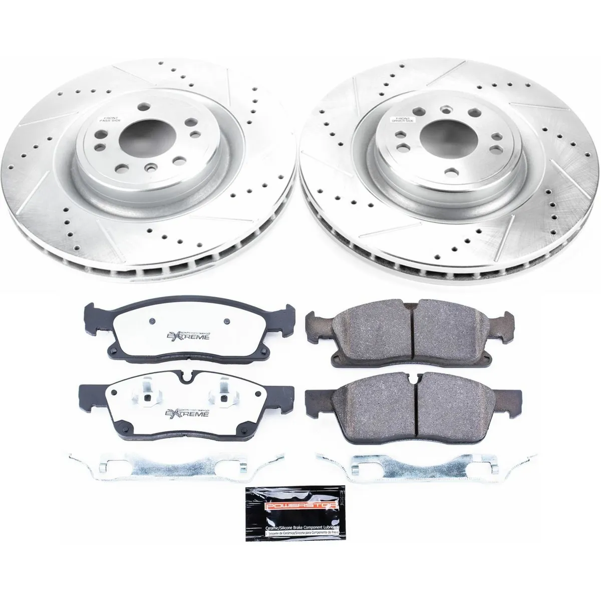 Z36 Truck/Tow Upgrade Kit: Drilled/Slotted Rotors; Carbon-Fiber Ceramic Pads W/Hardware; Pad Sensors product image