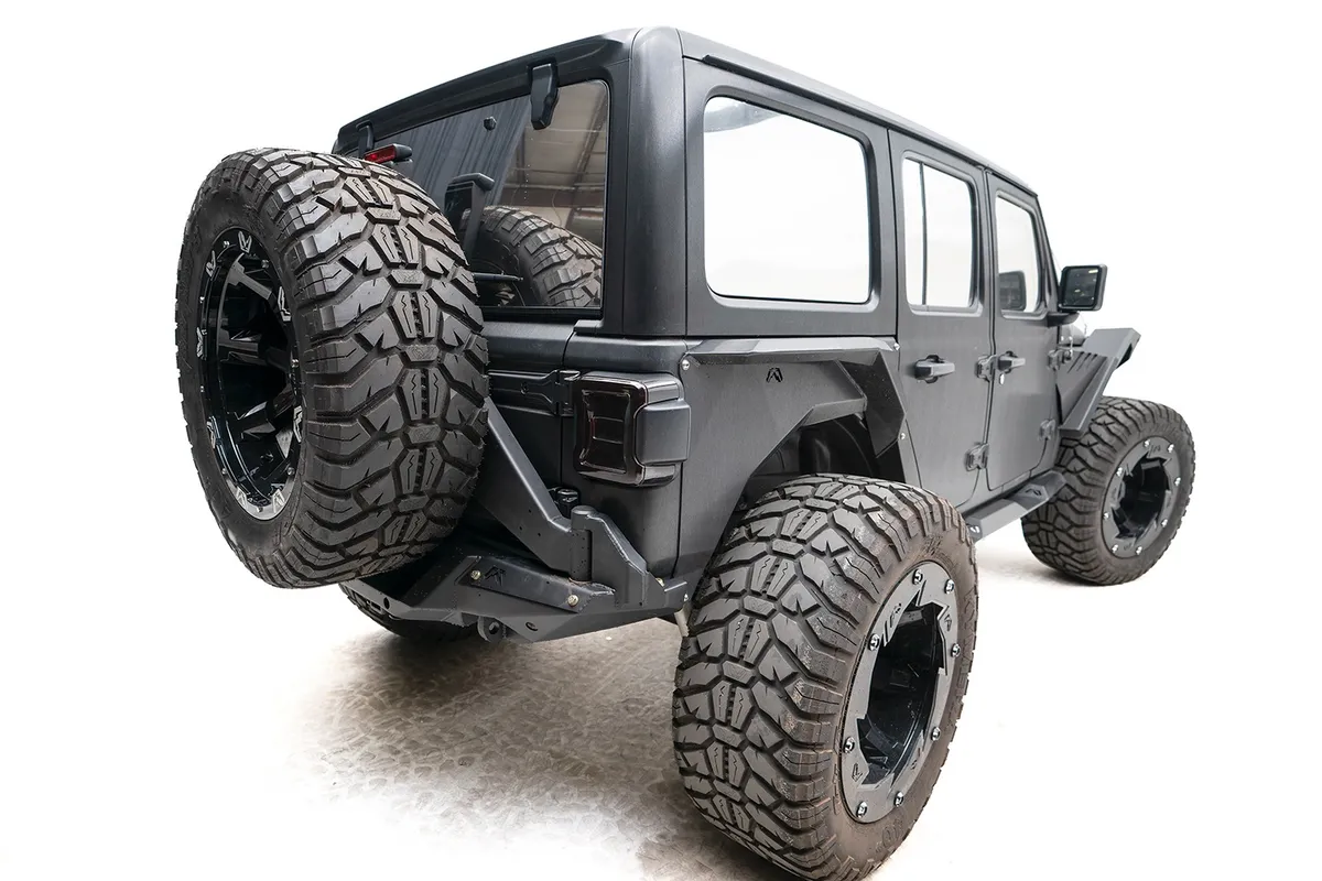 Off The Door Tire Carrier; 2 Stage Matte Black Powder Coated; product image