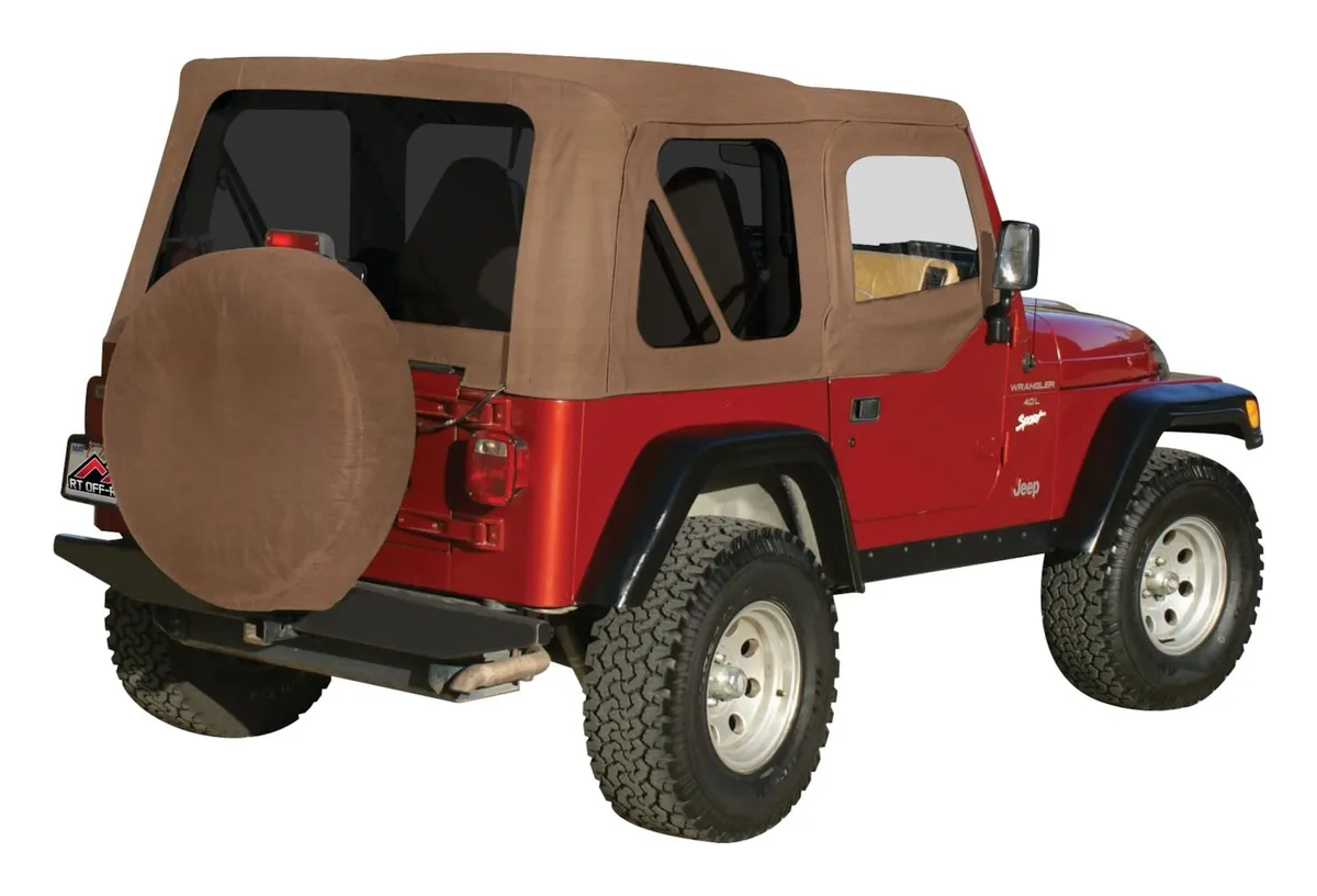 Crown Automotive Jeep Replacement 1997-2006 Wrangler TJ Spice Denim; includes tinted windows and upper door skins as well as support rods to allow better water run off