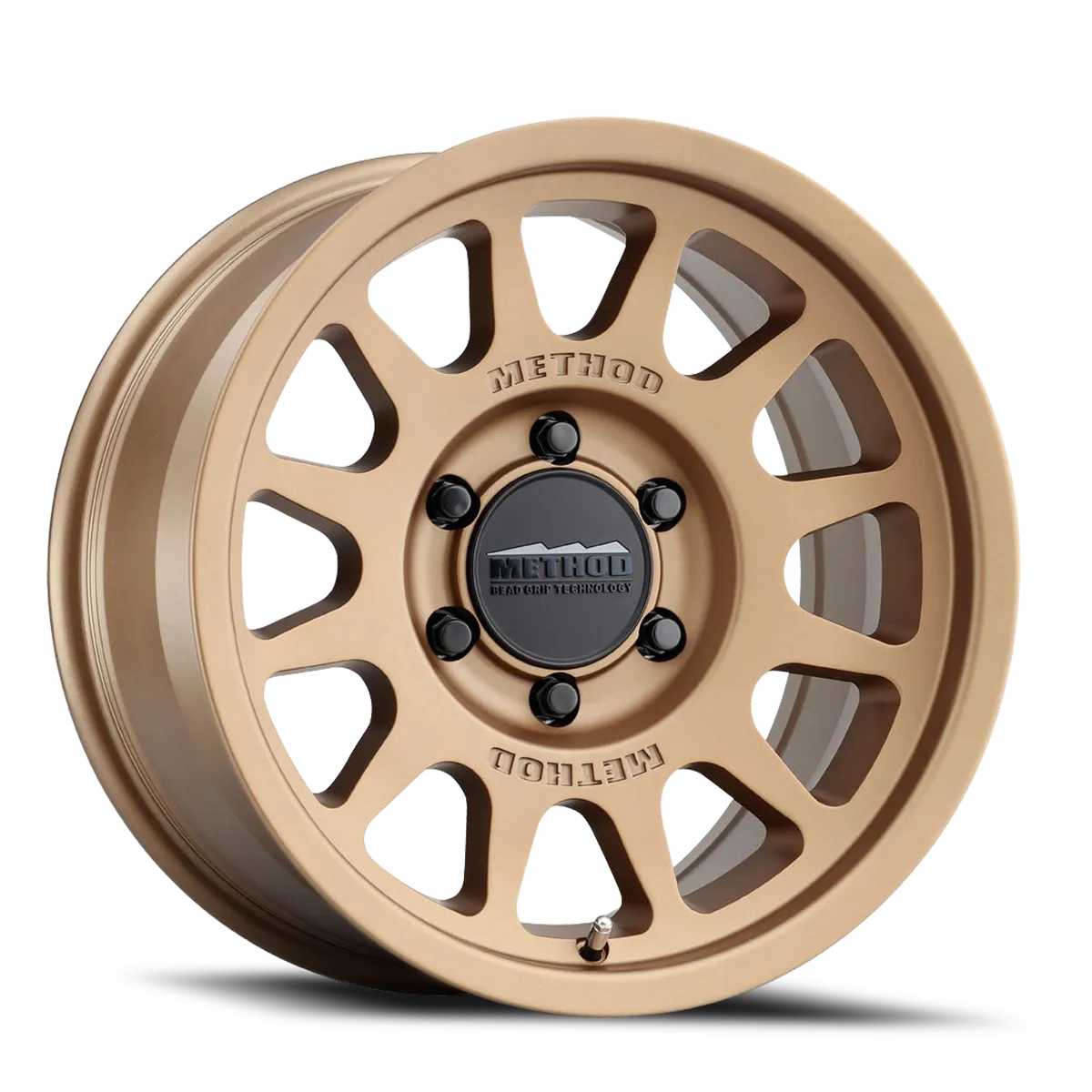 Aluminum Wheels 17x8.5 Bead Grip MR703 Bolt Pattern 6 On 139.7 Offset 0 Lip Size 1.18 Method Bronze BRZ Method product image