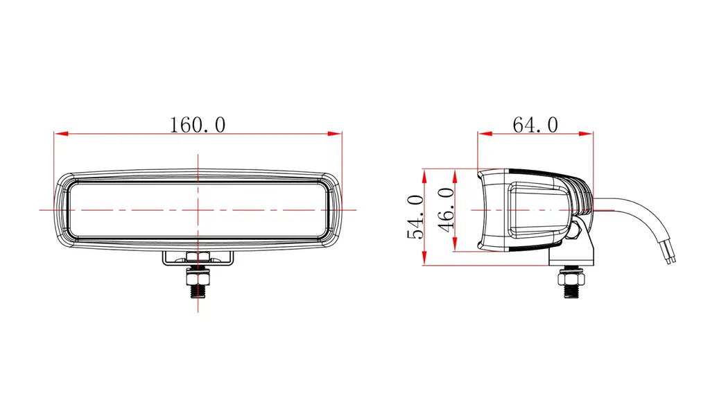 Defender Shield 6 Inch Rectangle Work Light Spot Vivid Lumen product image