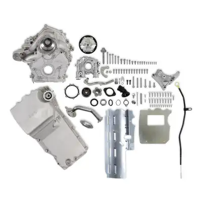 Holley Godzilla Highmount Accessory Drive w/ Oiling Sys Base Kit Aluminum Natural