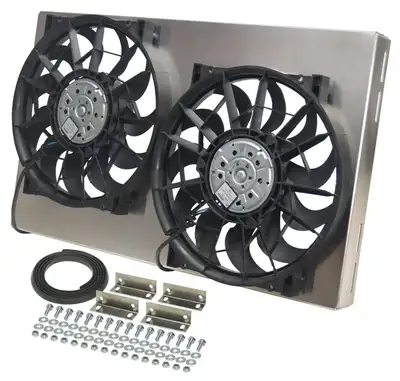 Derale Derale 16825 Powerpack - High Output Dual 12 Electric RAD Fan/Aluminum Shroud Kit