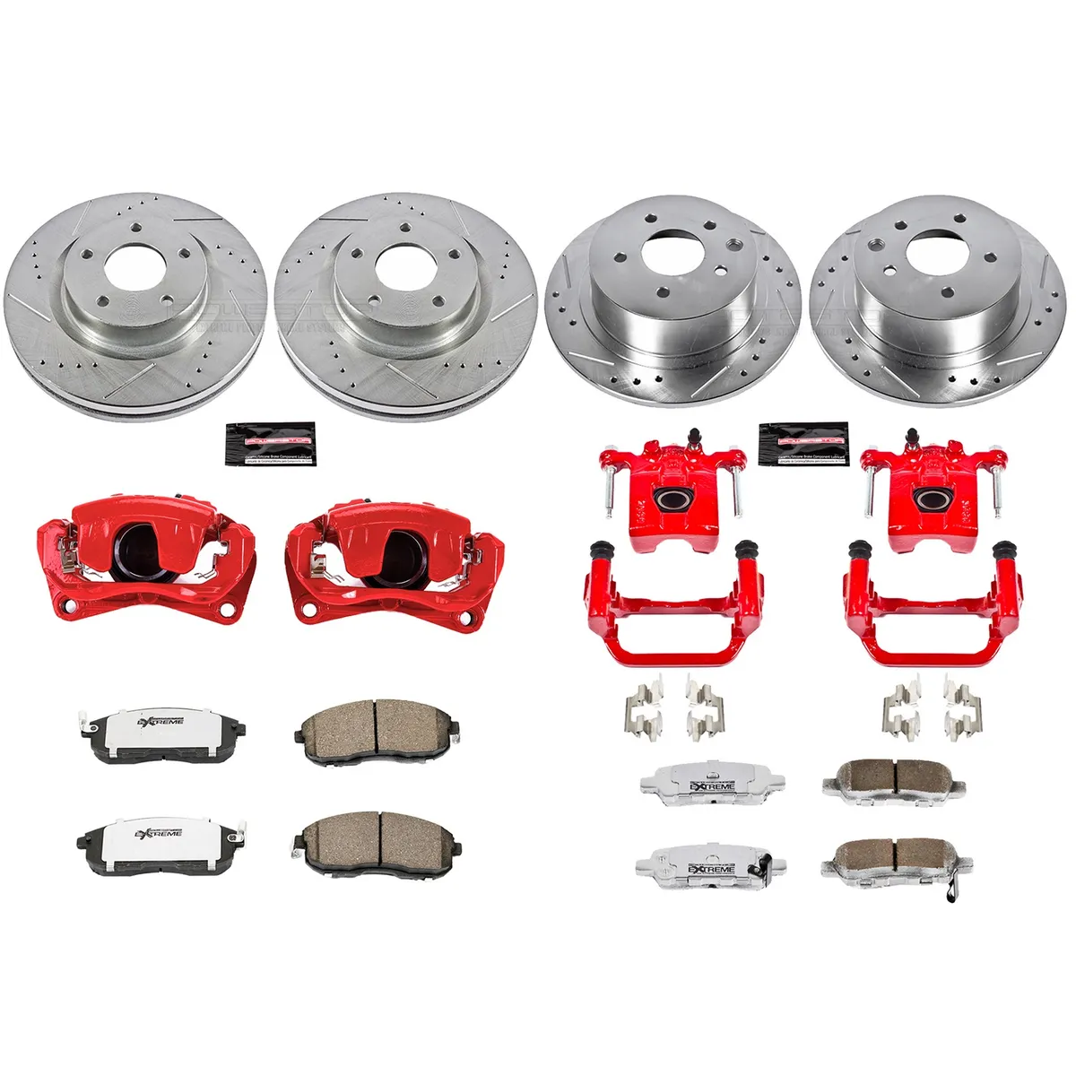 Z26 Street Warrior Upgrade Kit: Drilled/Slotted Rotors; Carbon-Fiber Ceramic Pads; Powder Coated Calipers product image