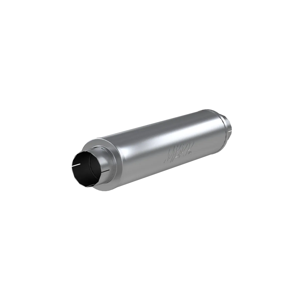 Armor Plus Muffler; 4 in. Inlet/Outlet Diameter; 6 in. x 24 in. Body; 30 in. Overall; T409 Stainless Steel; 4 in. Outlet Diameter Tip; product image