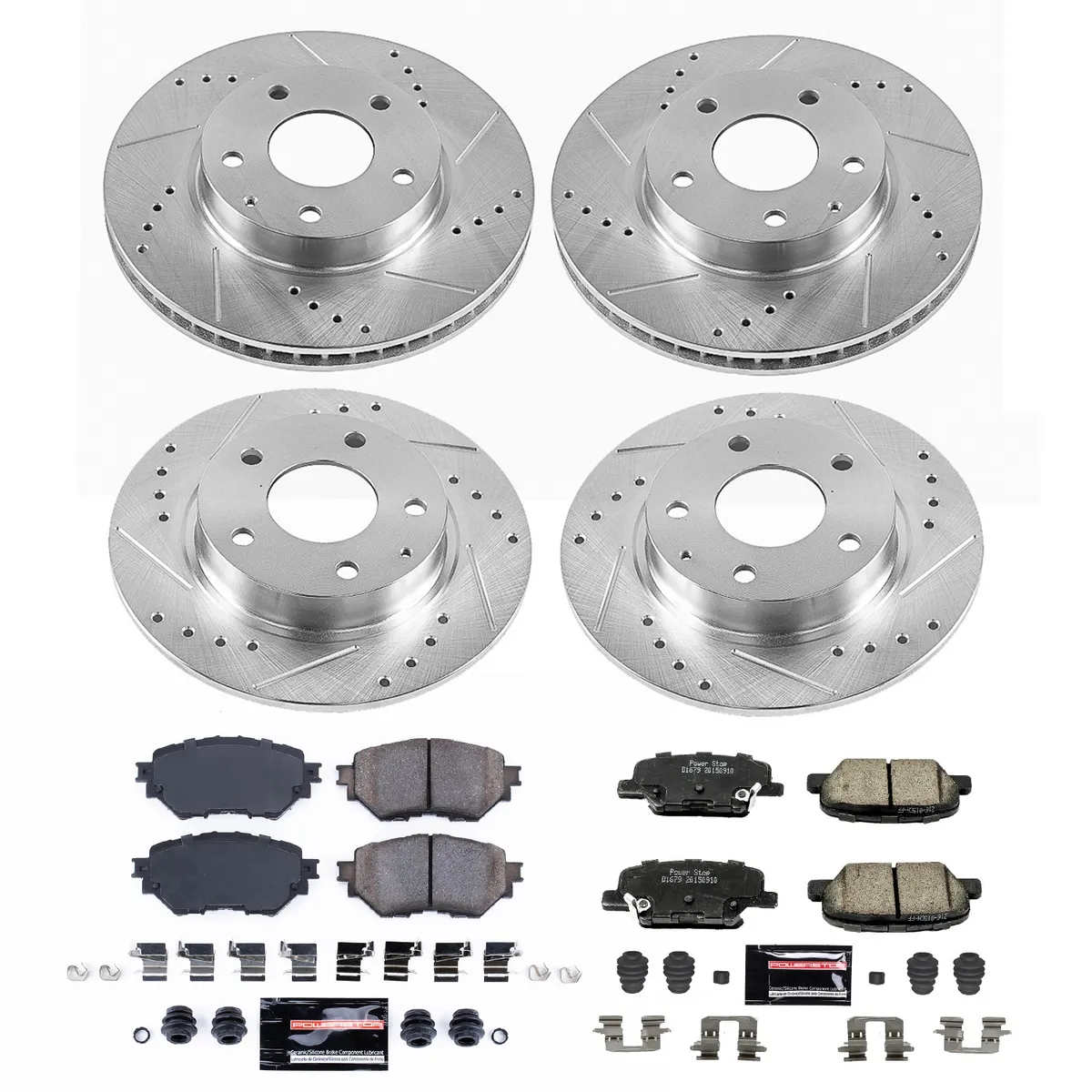 Z23 Evolution Sport Upgrade Kit: Drilled/Slotted Rotors; Carbon-Fiber Ceramic Pads W/Hardware product image