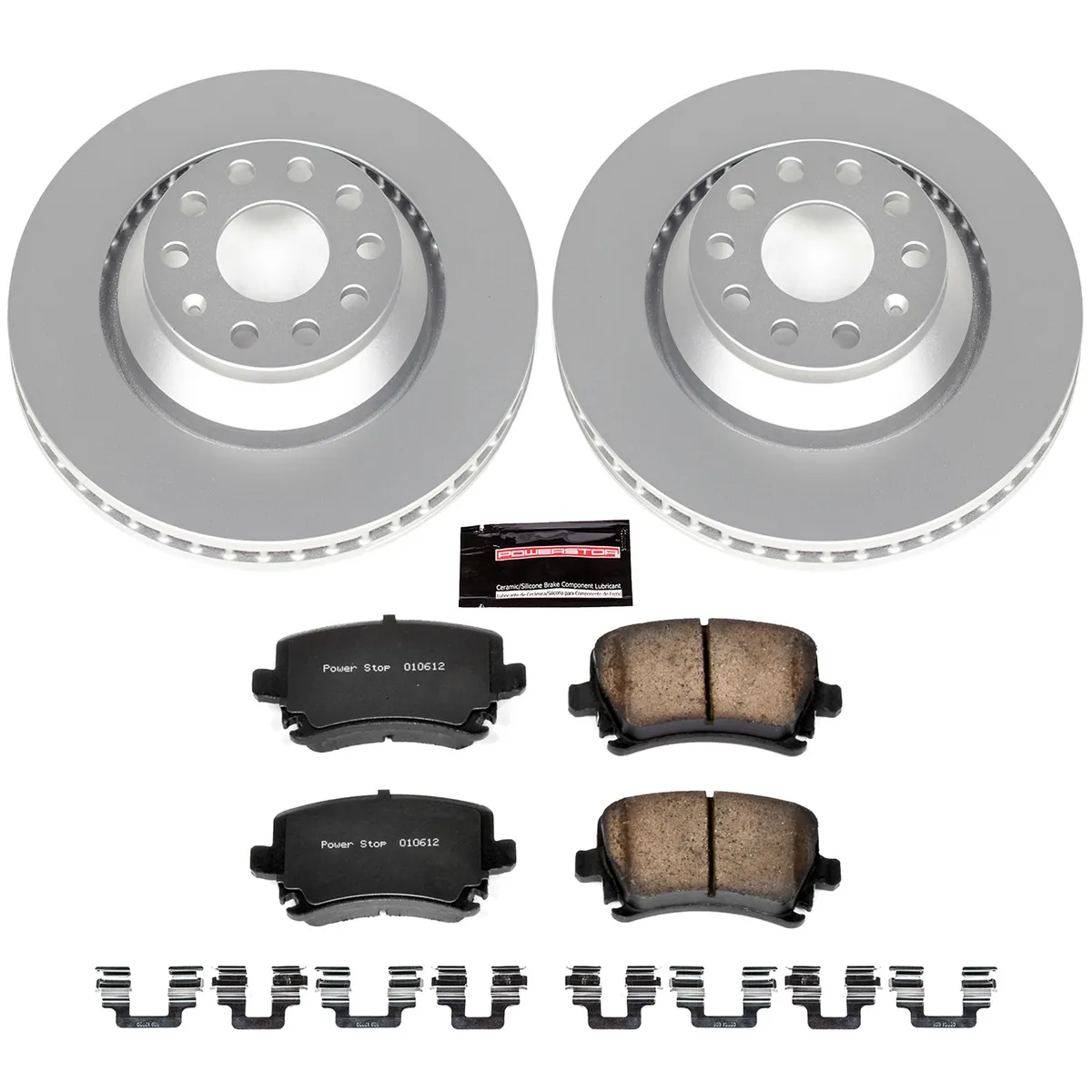 Z23 Sport Geomet Coated Rotor Kit For European Vehicles: Genuine Geomet Fully Coated Rotors; Carbon-Fiber Ceramic Pads W/Hardware product image