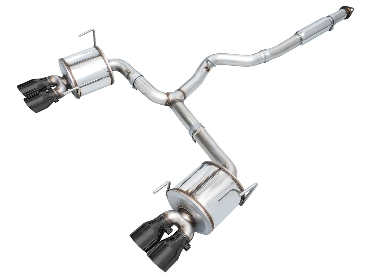 AWE Track Edition Axleback Exhaust for VB Subaru WRX - Diamond Black Tips 3020-43424 product image