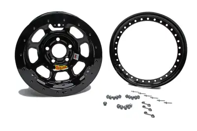 Aero Race Wheels 15x8 4in 5.00 Black w/ Black Ring