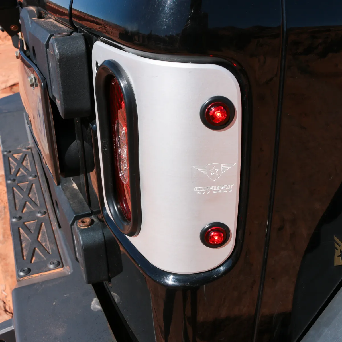 Jeep JL/JLU Wrangler Off Road LED Tail Light Kit - Raw Aluminum product image