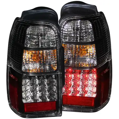 ANZO USA LED Tail Light Assembly; LED; Clear Lens; Black Housing; Pair;