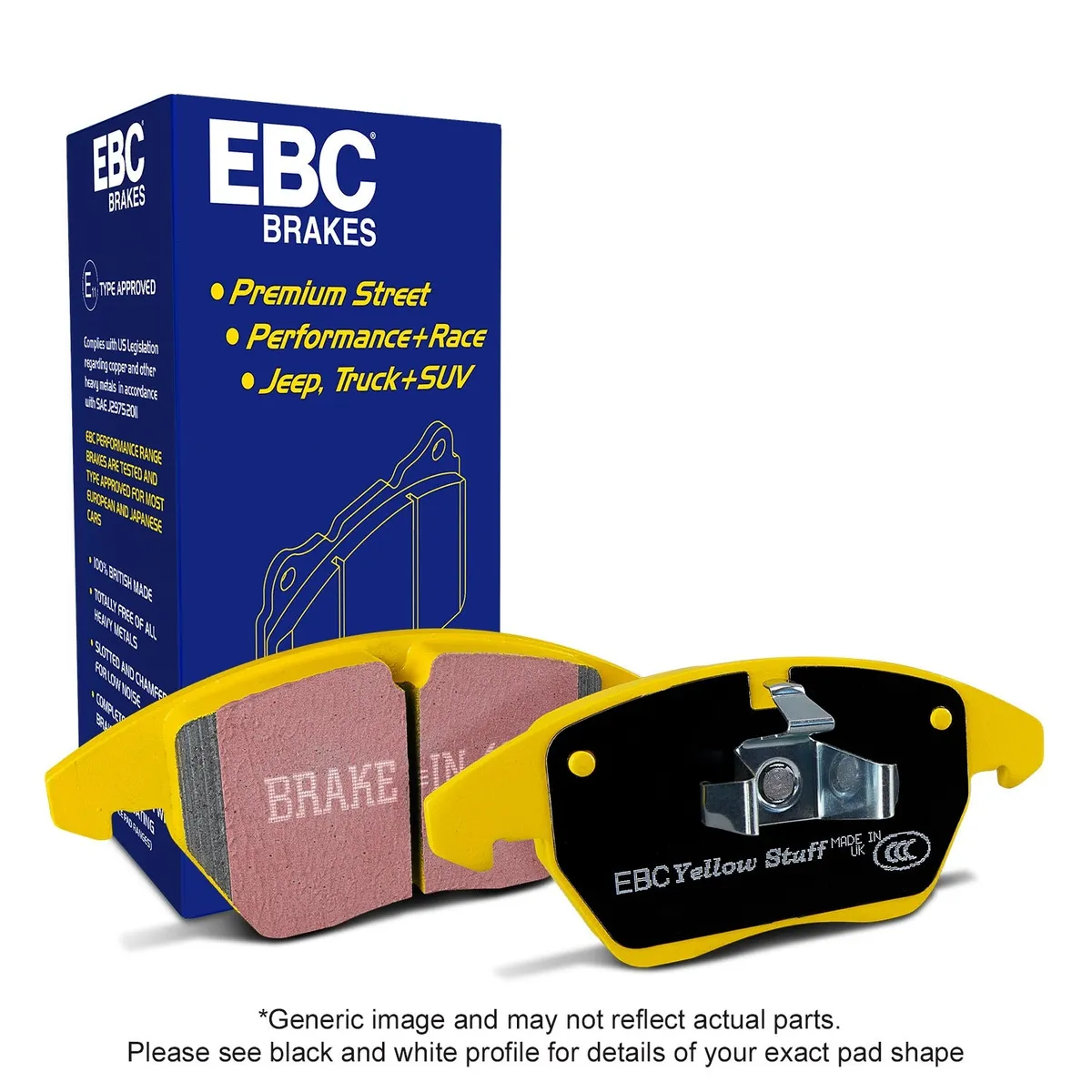 Yellowstuff Street And Track Brake Pads; FMSI Pad No. D2186; Solid; 342mm Dia.; 77mm Height; 14mm Thick; 72mm Center Hole Dia.; Pad Dimensions: 70 x 58 x 14mm; product image