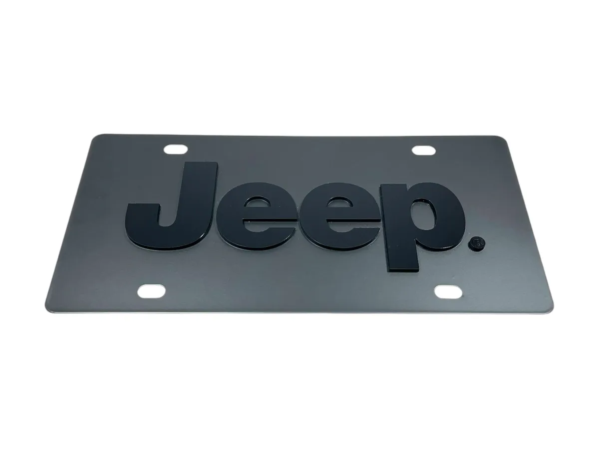 Jeep Blacked Out Carbon Steel License Plate product image
