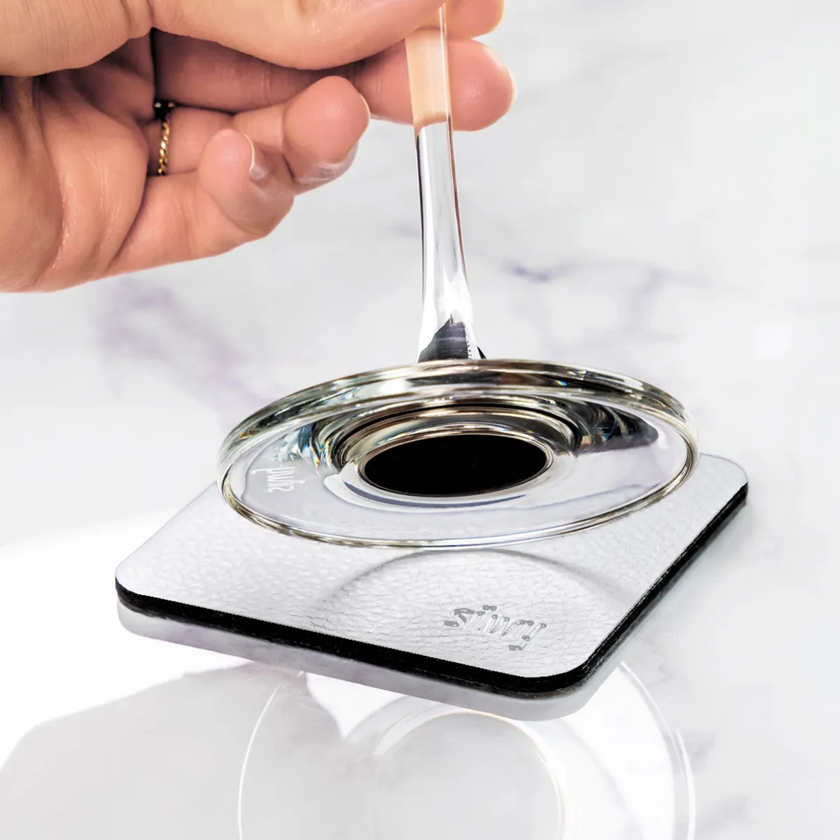 Metal-Nano-Gel-Pads (Square) White product image