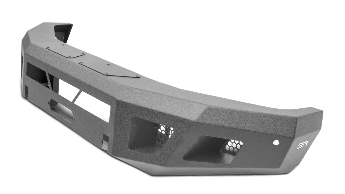 ECO-Series Front Winch Bumper; 1/8 in. Steel Plate w/1/4 in. Winch Plate; Textured Black; product image