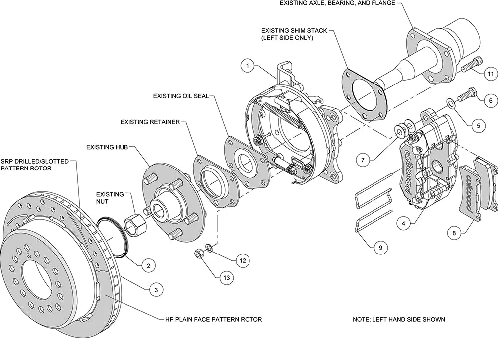 1971 - 1974 American Motors Forged Dynapro Low-Profile Rear Parking Brake Kit - 140-11941 product image