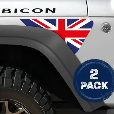 Under The Sun Inserts Union Jack State Flag - United Kingdom 2pc Vinyl Fender Decal