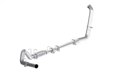 MBRP Exhaust Armor Lite Turbo Back Exhaust System; 4 in.; Incl. 3.5 in. Down Pipe/MidPipe/Ext. Pipes/Muffler/Over Axle Pipe/Tailpipe/Hardware; No Tip Incl.; Single Side Exit; Aluminized;