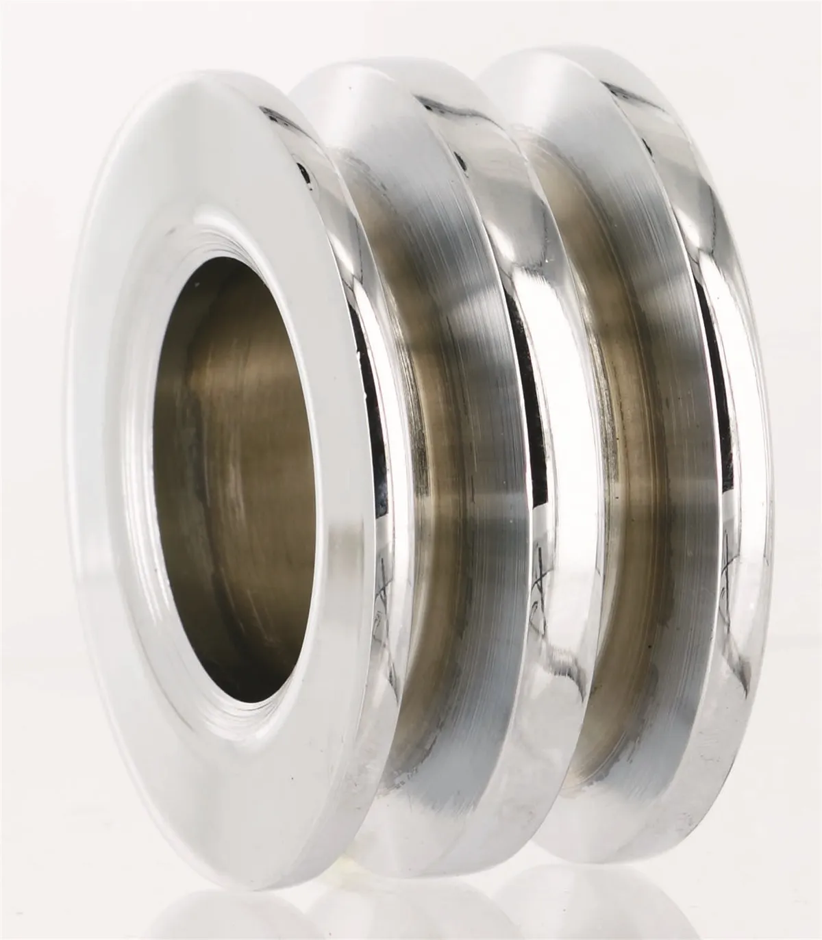 Alternator Pulley; Double V-Belt; 3/8 in. x 2 5/8 in. OD; Chrome; product image